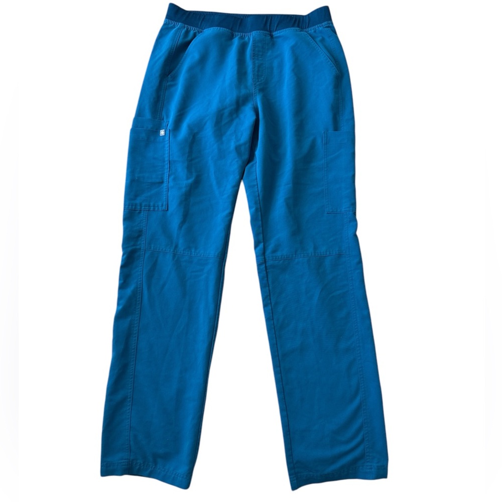 FIGS Axim Cargo Scrub Pants Mens Large Blue Pockets Drawstring Pockets Comfort